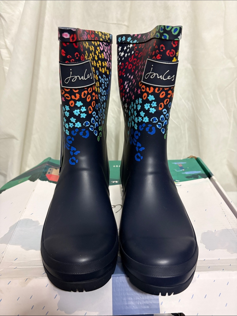 Joules Navy Rain Boots size IS 7 NWT